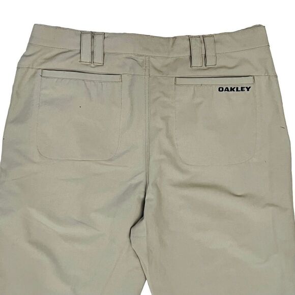 Oakley Golf Tan Flat Front Pockets Men’s Pants Sz 34x33 - Picture 6 of 12